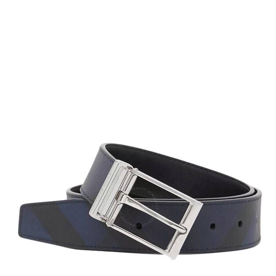 Burberry Reversible London Check Leather Belt in Blue for Men Lyst