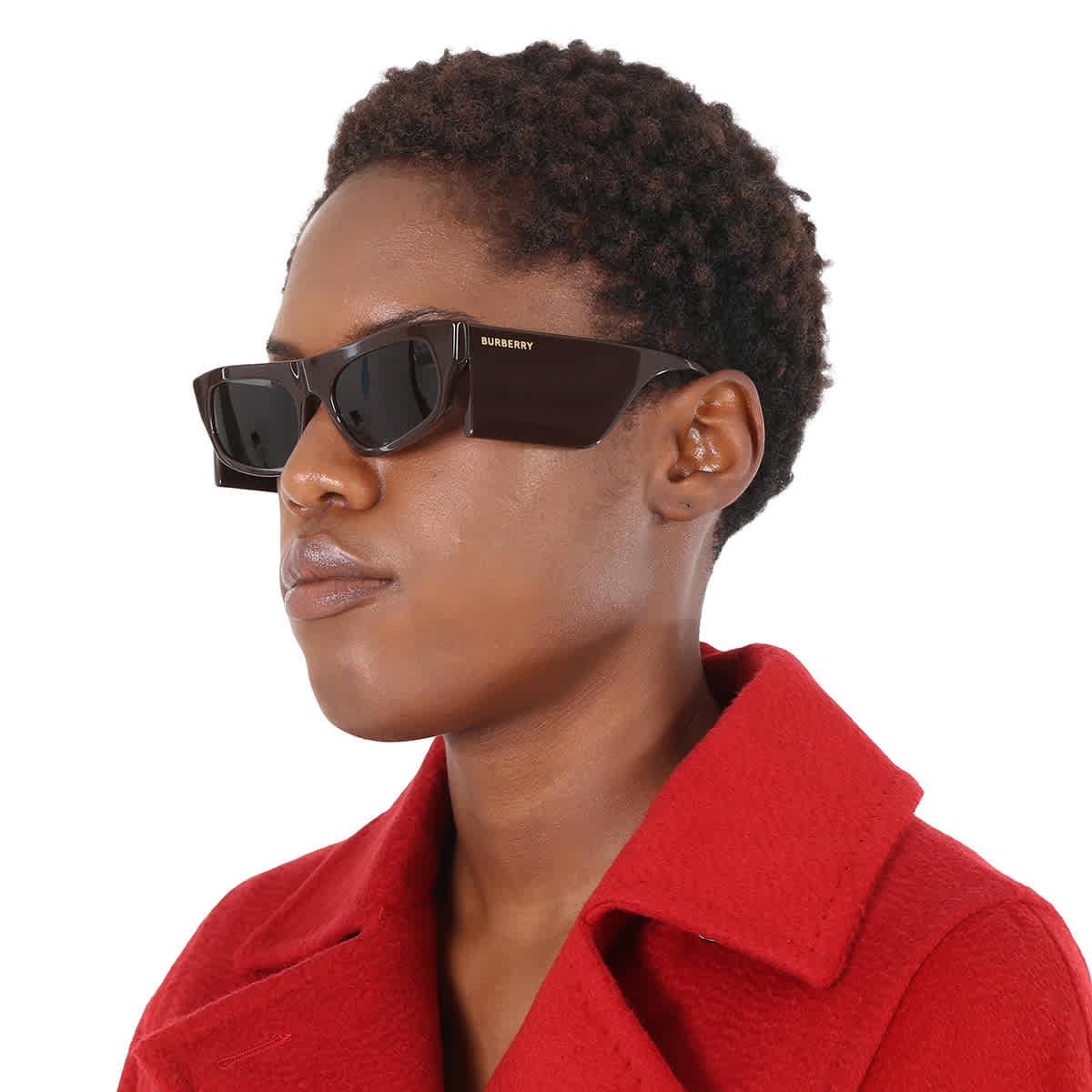 Burberry Palmer Dark Grey Irregular Sunglasses Be4385 403787 55 in 