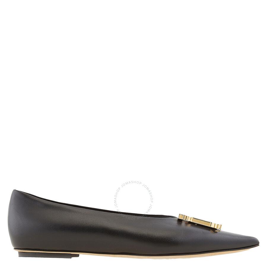 Burberry Madelina Tb Logo Embellished Flats in Black Lyst