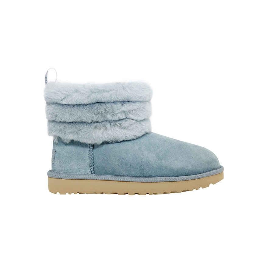 fluff mini quilted uggs blue