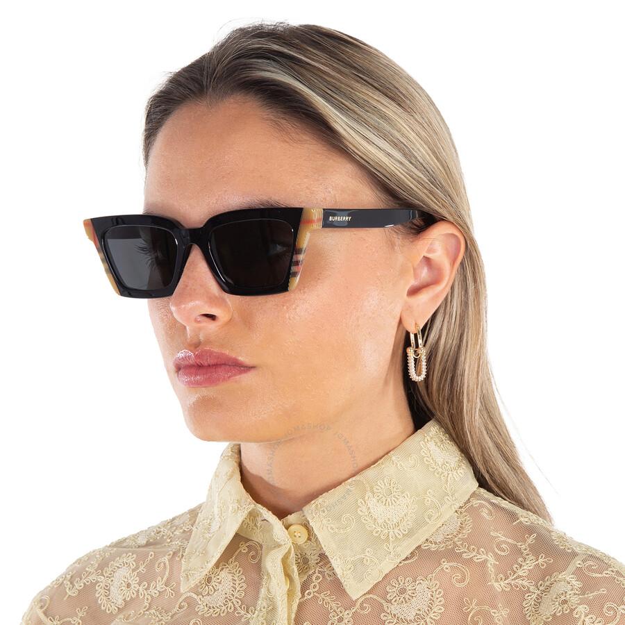 Burberry Briar Dark Grey Cat Eye Sunglasses Be4392u 405587 Burberry Briar Dark Grey Cat Eye Sunglasses Be4392u 405587