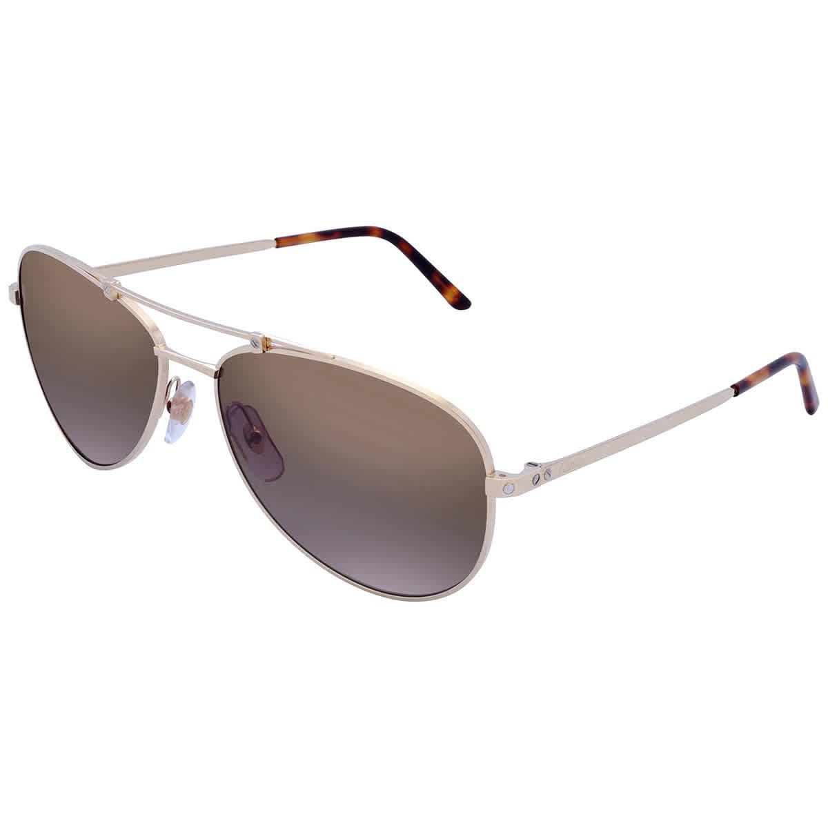 Cartier Pilot Sunglasses Ct0083s 001 in Metallic Lyst UK