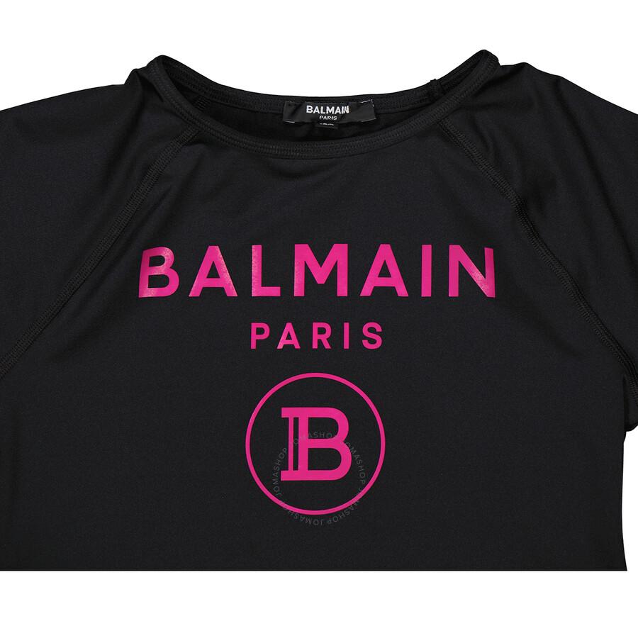 Balmain Kids logo-print cotton sweatshirt - White