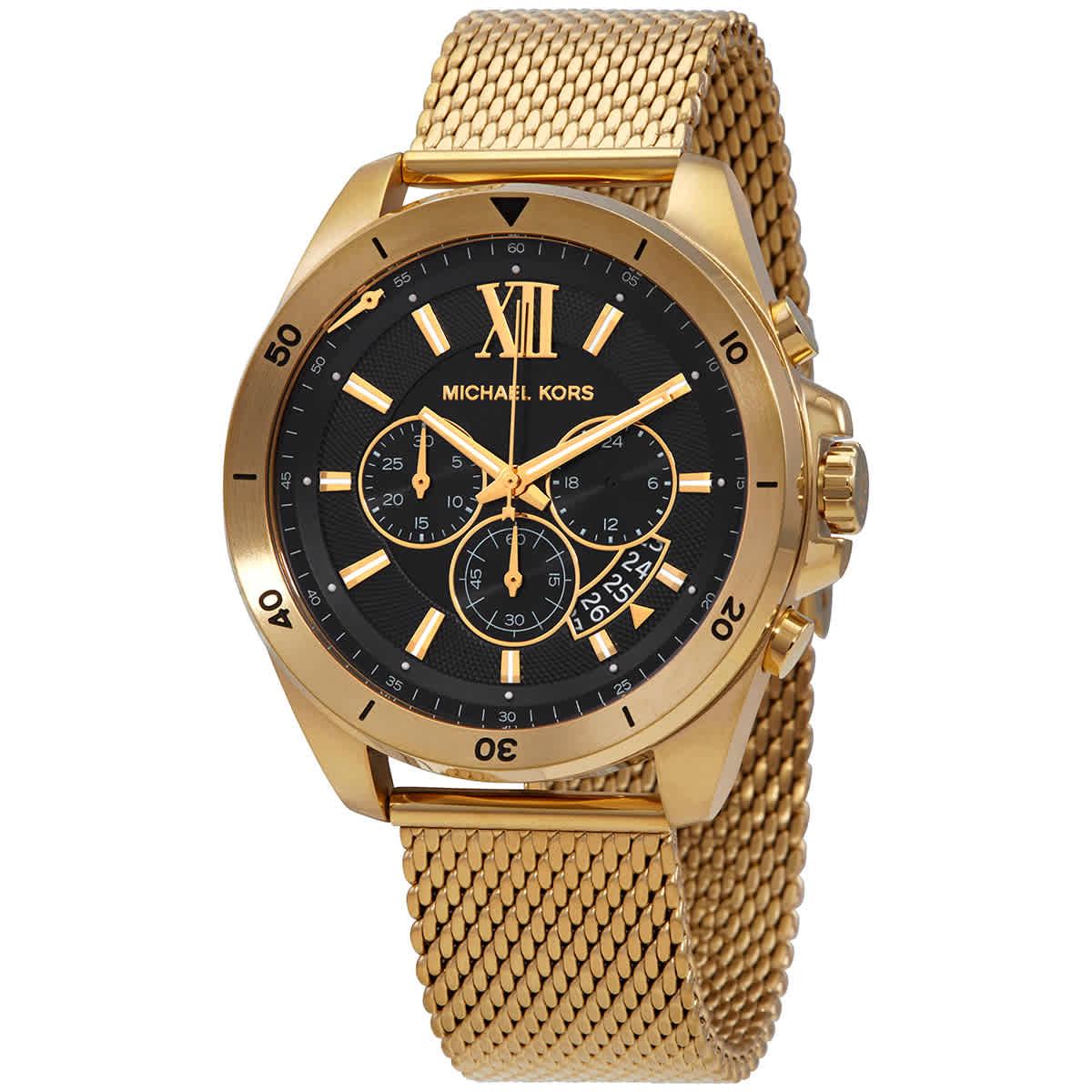 Michael Kors Oversized Brecken Gold-tone Mesh Watch in Metallic for Men |  Lyst