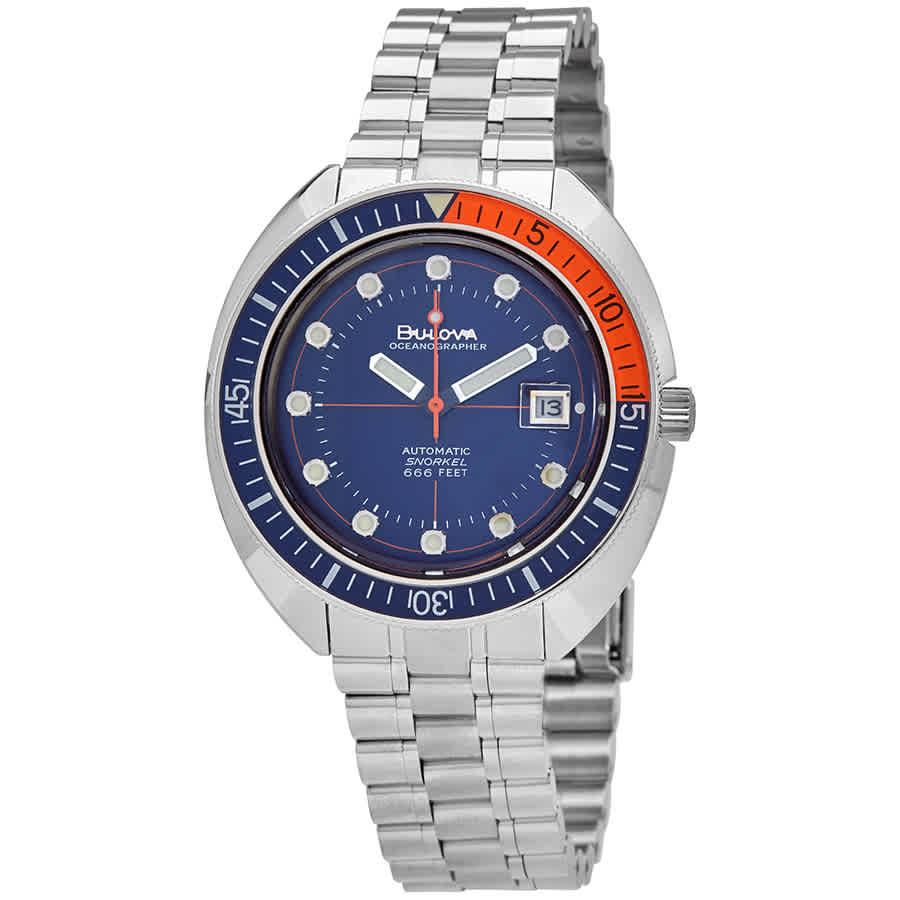 Bulova Oceanographer Automatic Blue Dial Mens Watch for Men Lyst