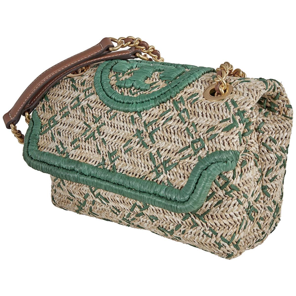 Fleming Soft Straw Wallet Crossbody, Tory Burch KSA Navigation