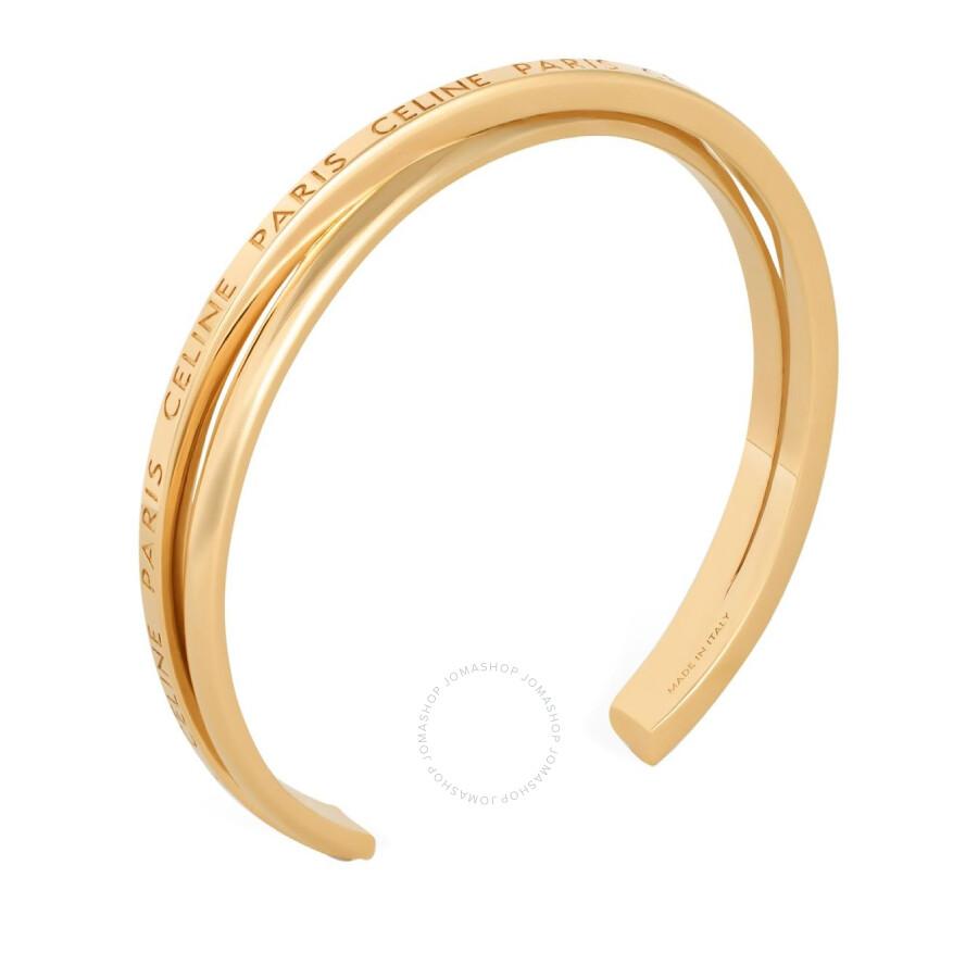 Celine Paris Double Thin Cuff in Metallic | Lyst