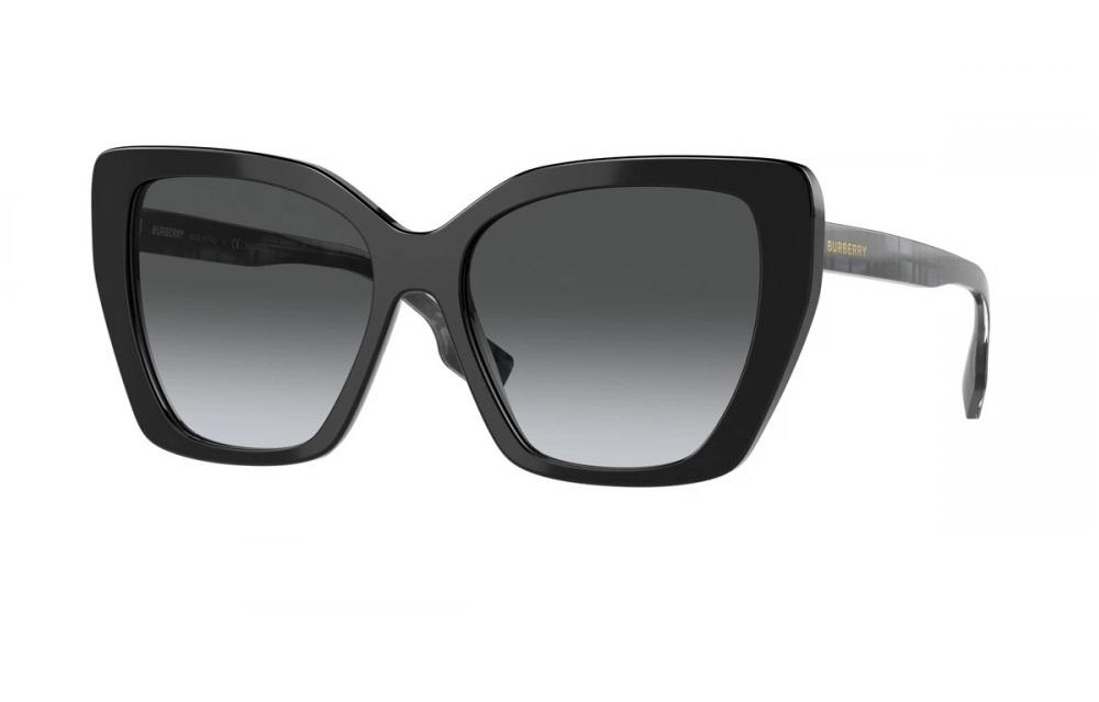 Burberry Tamsin Grey Gradient Butterfly Sunglasses in Black | Lyst