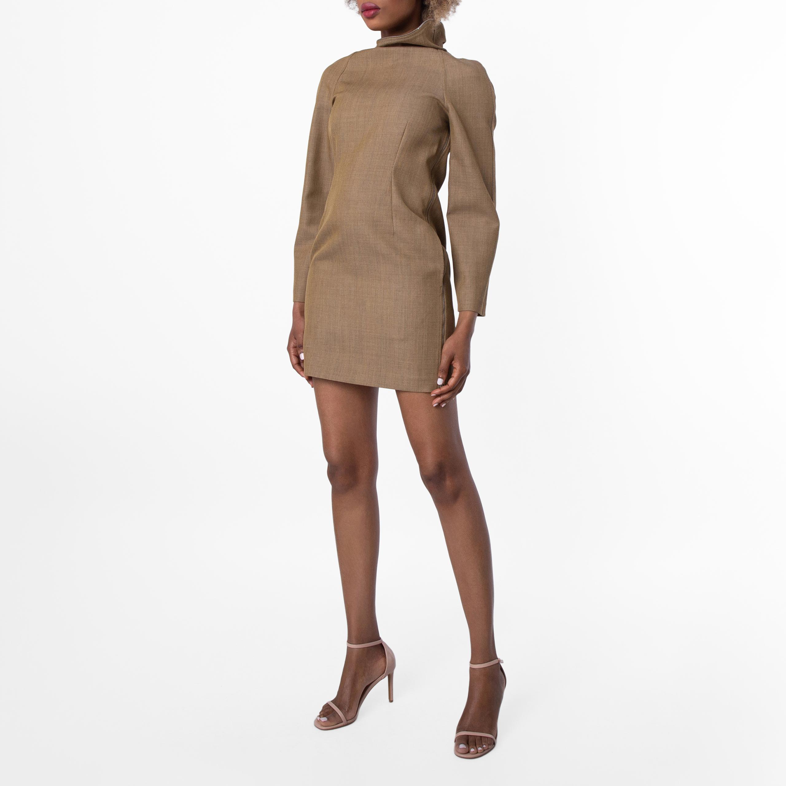 sweater dress turtleneck Sweater Rib Turtleneck Dress