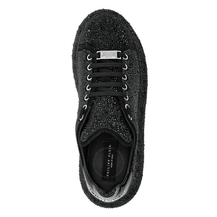 Philipp Plein Crystal Encrusted Runner Low-top Sneakers in Black