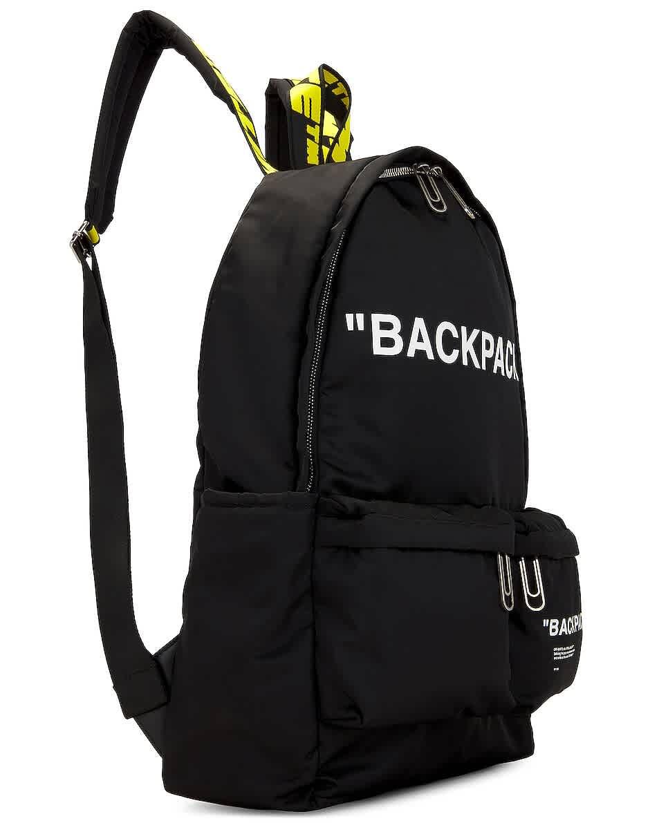 Off white clearance black quote backpack