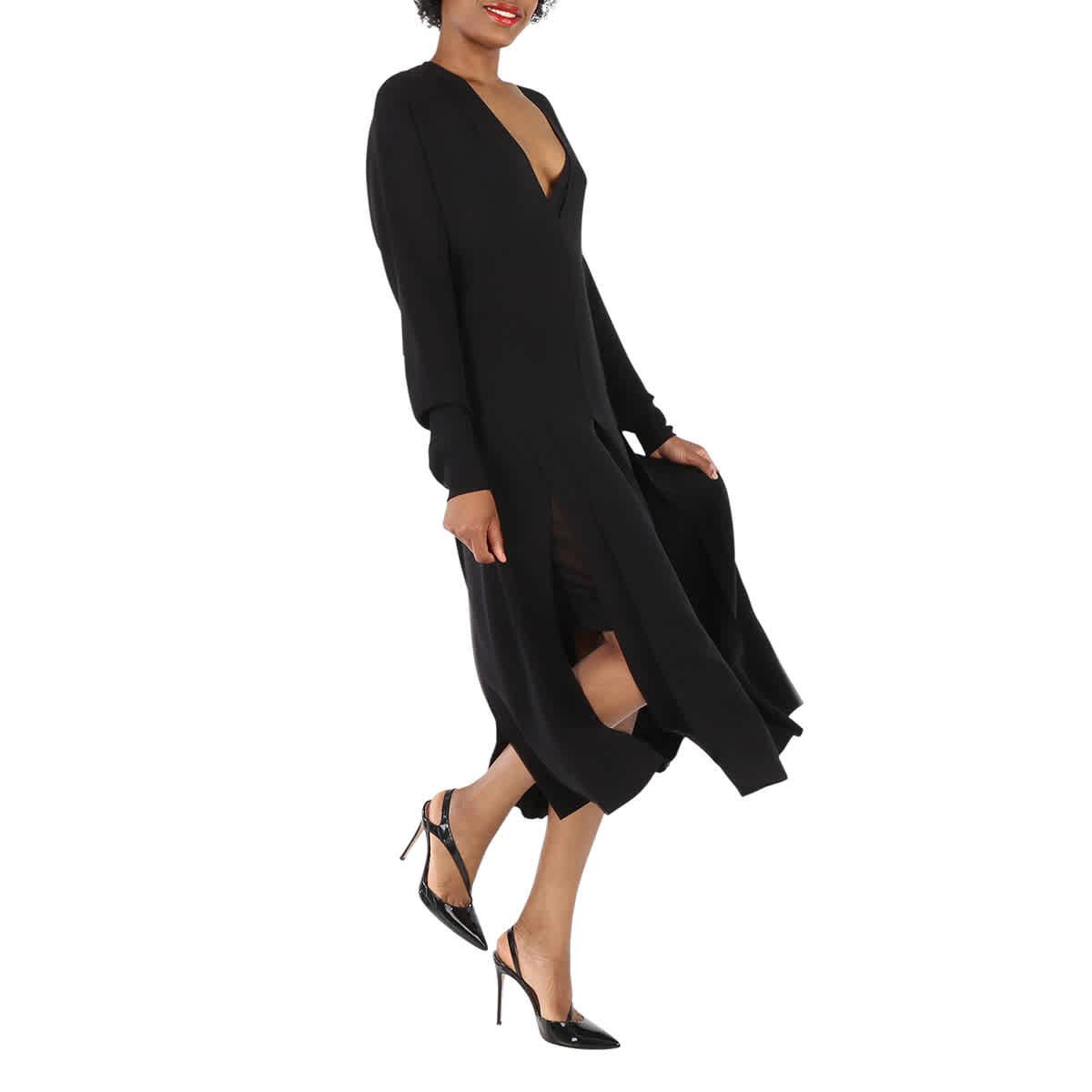 Burberry Ladies Emelia Pleated Silk Cady Midi Dress, Brand Size 8 (Us in  Black | Lyst