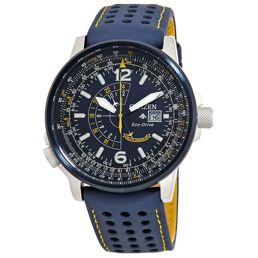 Citizen Leather Blue Angels Promaster Nighthawk Eco-drive Blue Dial Mens Watch -02l for Men - Lyst