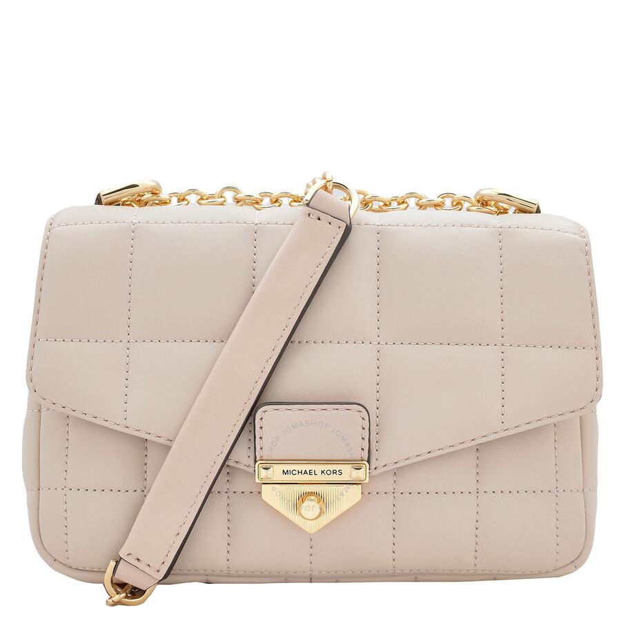 Michael Kors Soft Soho Small Quilted Leather Shoulder Bag in Pink