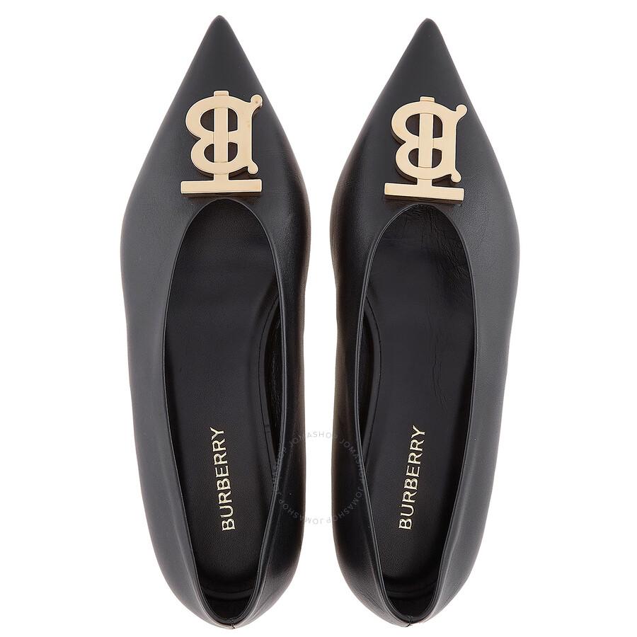 Burberry Madelina Tb Logo Embellished Flats in Black Lyst UK