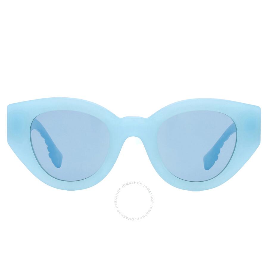 Burberry Blue Oval Sunglasses Be4390 408680 47 | Lyst UK 