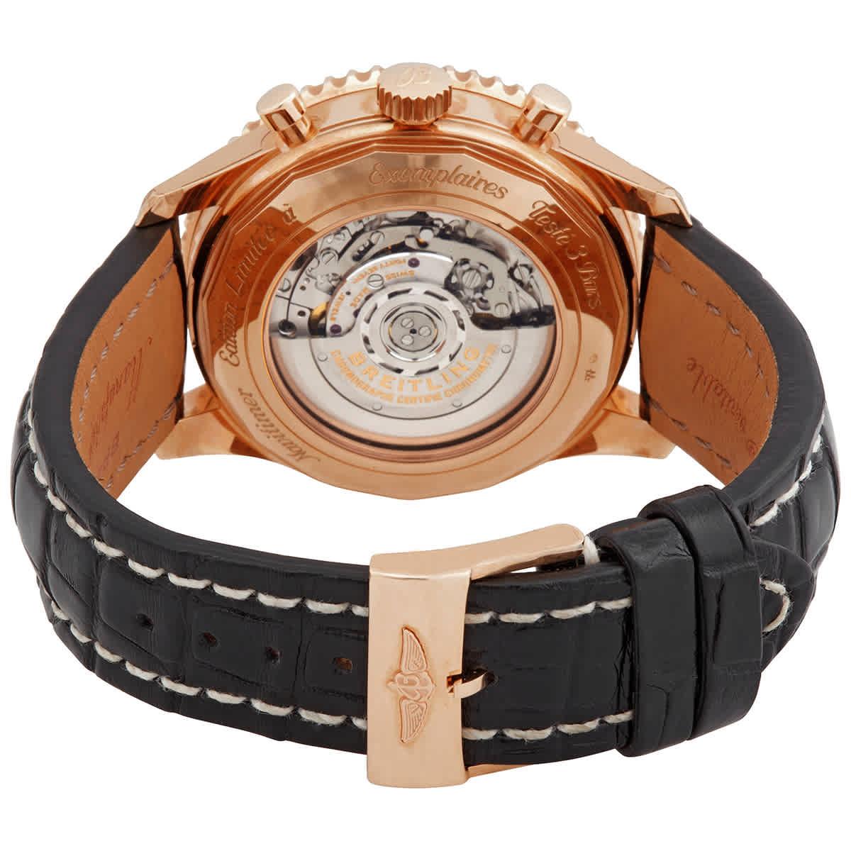 Breitling Navitimer Gmt Black Dial 18k Rose Gold Watch in Metallic for Men  | Lyst