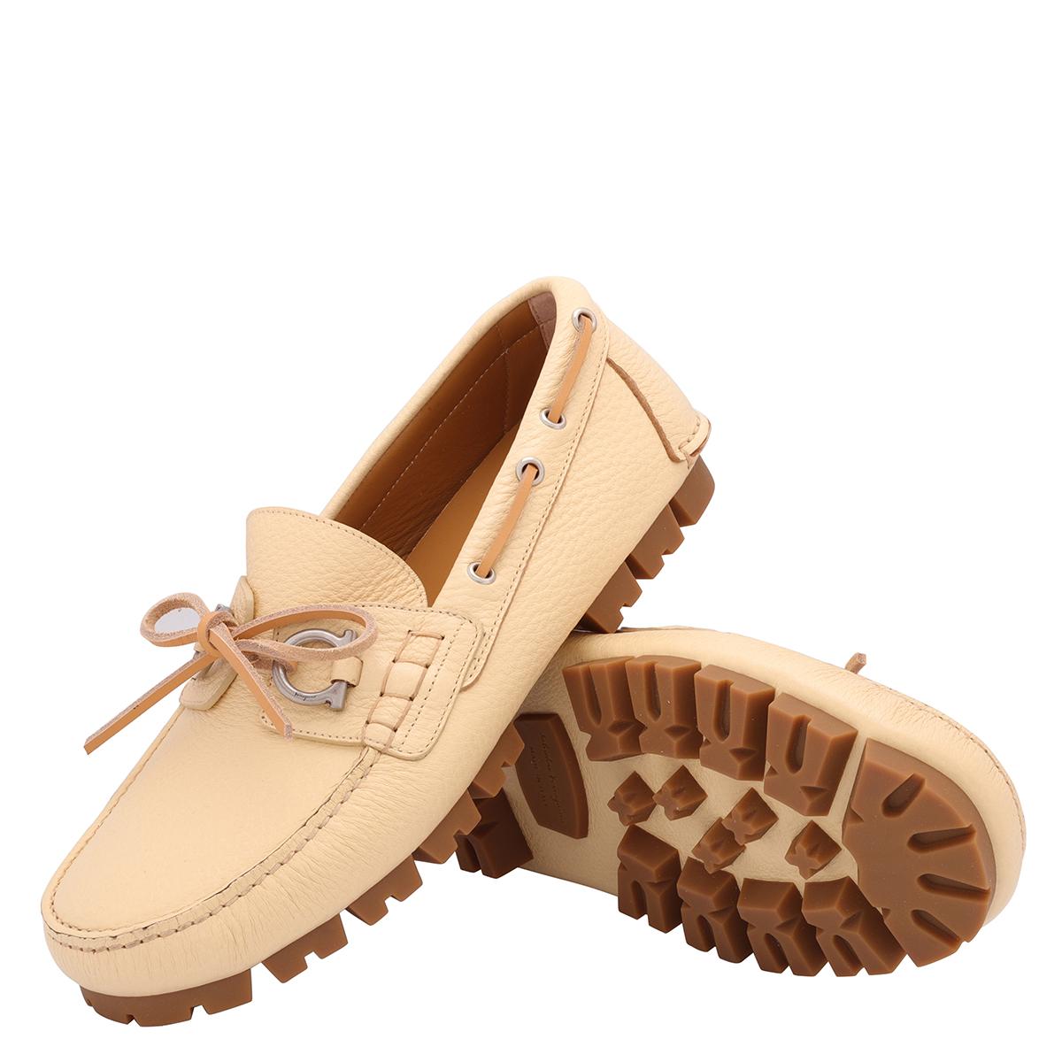 Ferragamo Giosue Leather Moccasin, White Ferragamo-Giosue-Leather-  main image 2