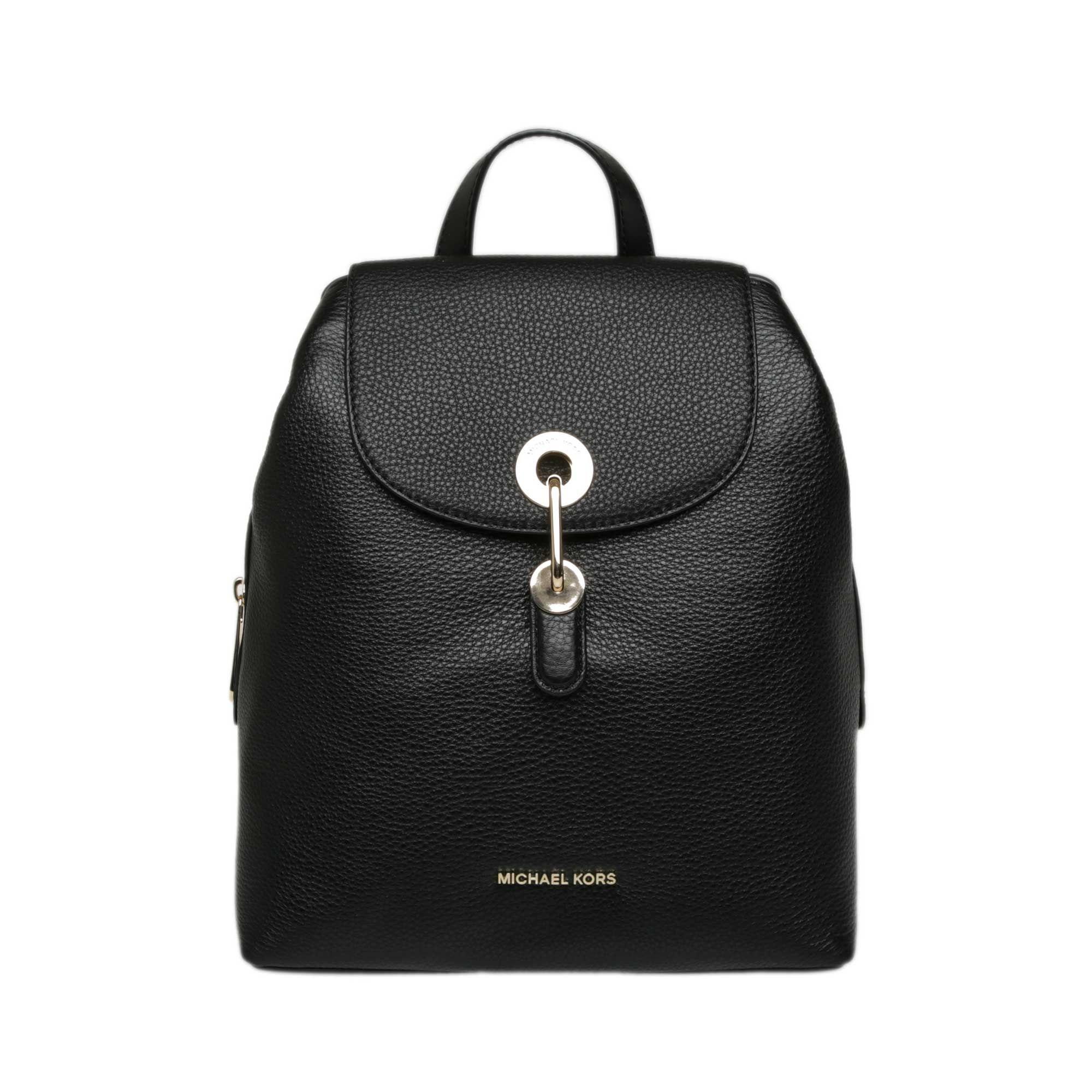 raven medium pebbled leather backpack