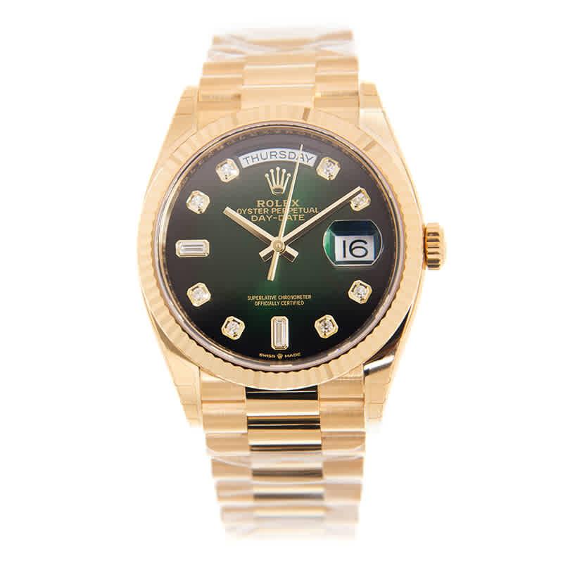 Green face rolex gold cheap