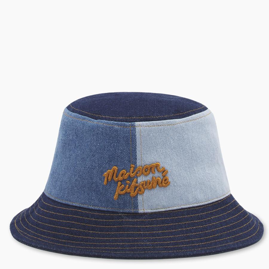 帽子 Maison Kitsune - Blue Maison Kitsuné - Bold Fox Head Leather Patch 6P Cap | HBX
