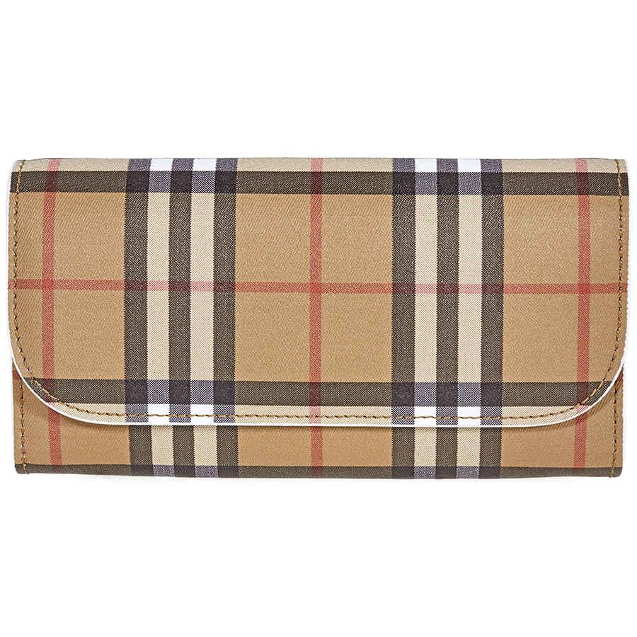 Burberry Vintage Check And Leather Continental Wallet | Lyst