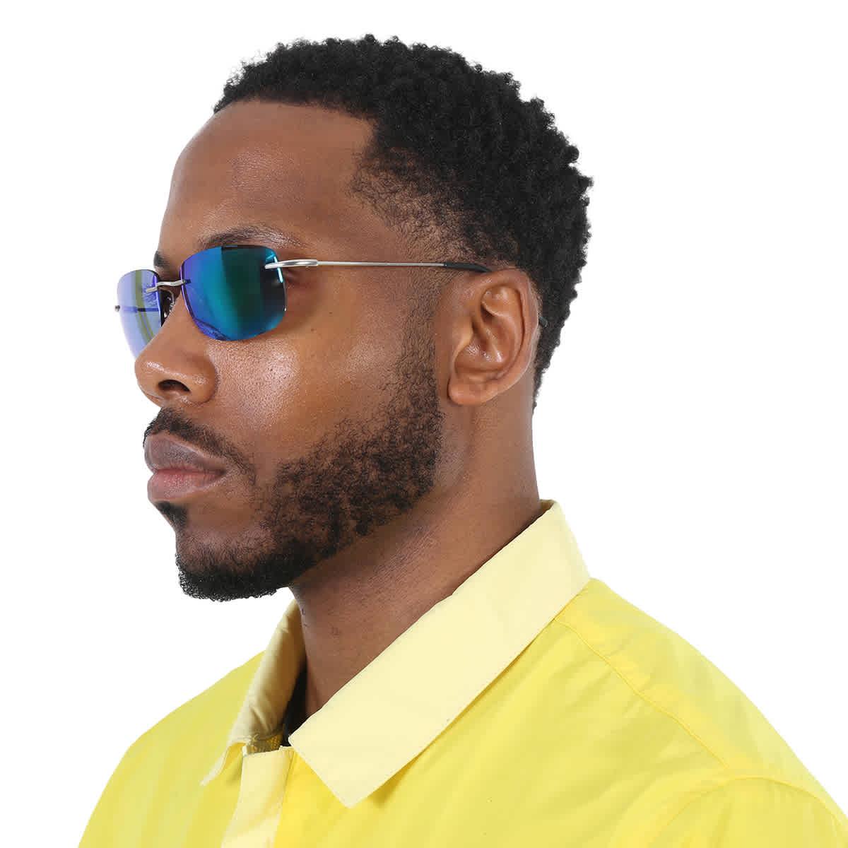 Maui Jim Ohai Mauigreen Rectangular Sunglasses Gm334-17m 60 in 