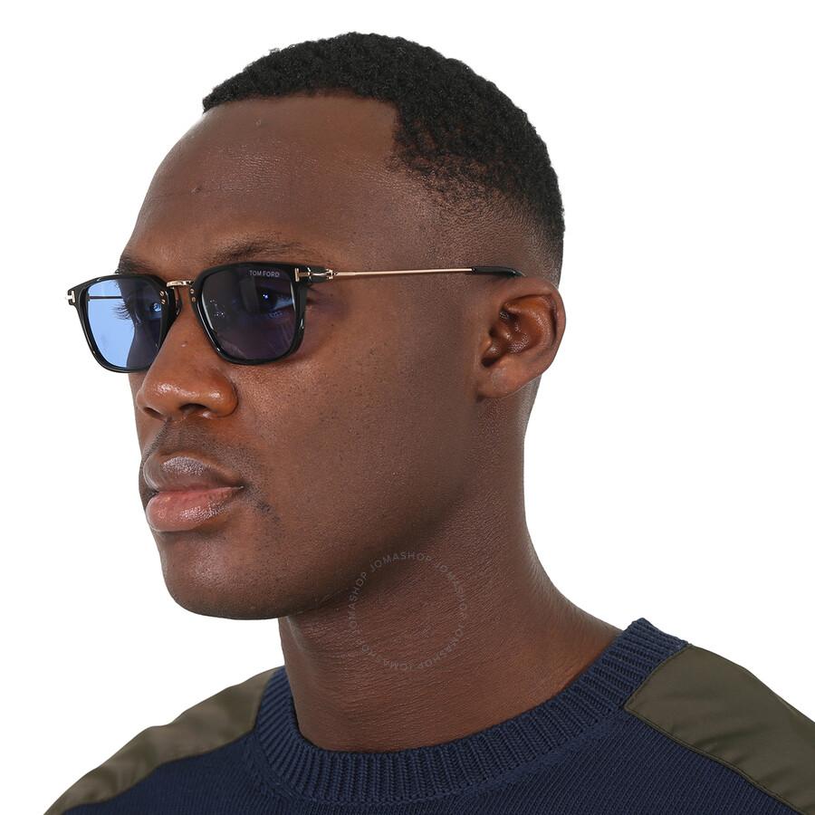 Tom Ford Square Sunglasses Ft1042-d 01v 52 in Blue for Men | Lyst