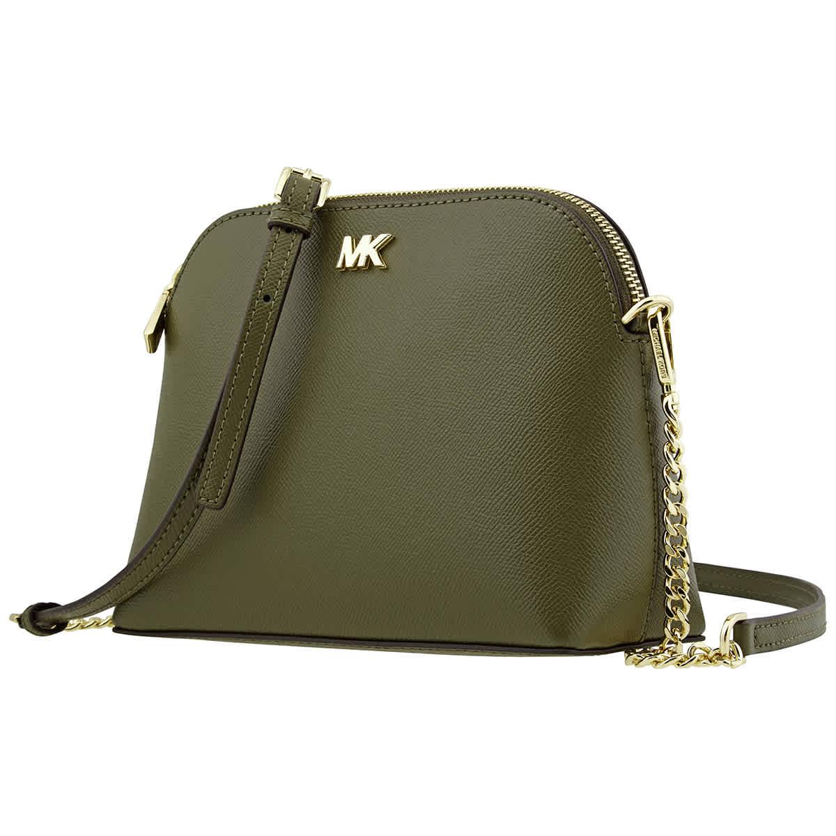 michael michael kors crossgrain leather dome crossbody