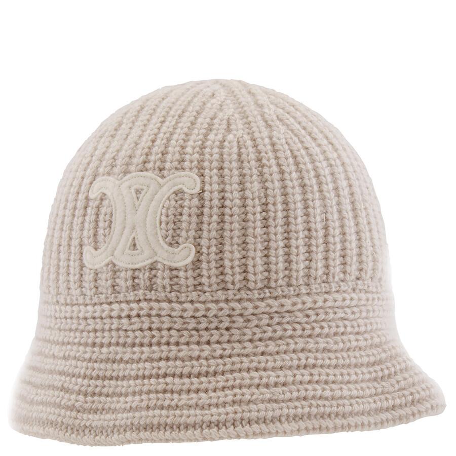Celine Cloche Beanie Hat in Natural | Lyst