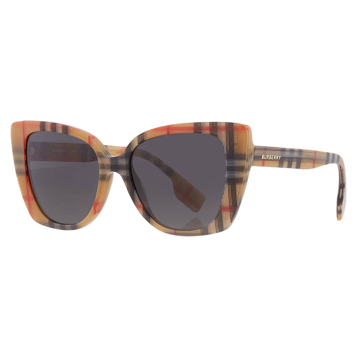 Burberry Meryl Dark Grey Cat Eye Sunglasses Be4393 377887 54 | Lyst UK