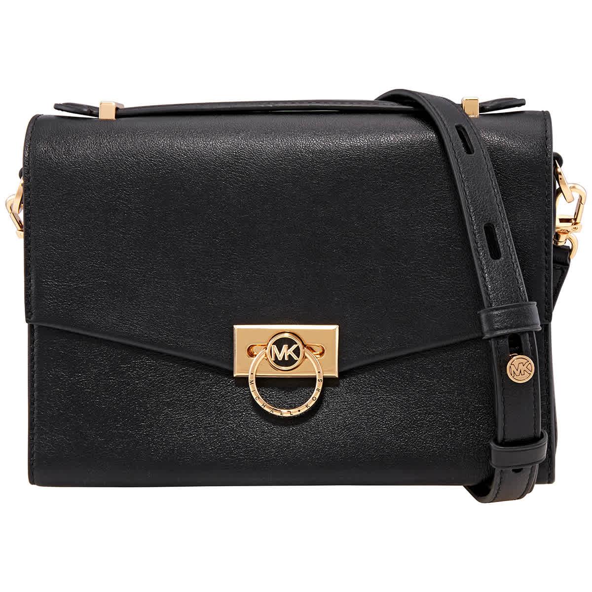 Michael Kors Hendrix Medium Leather Messenger Bag in Black Lyst