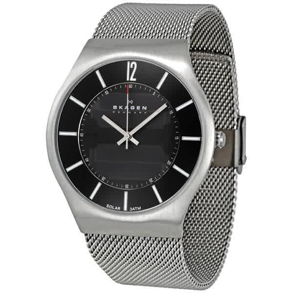 Download Skagen Open Box - Denmark Silver Mesh Black Dial Mens ... Yellowimages Mockups