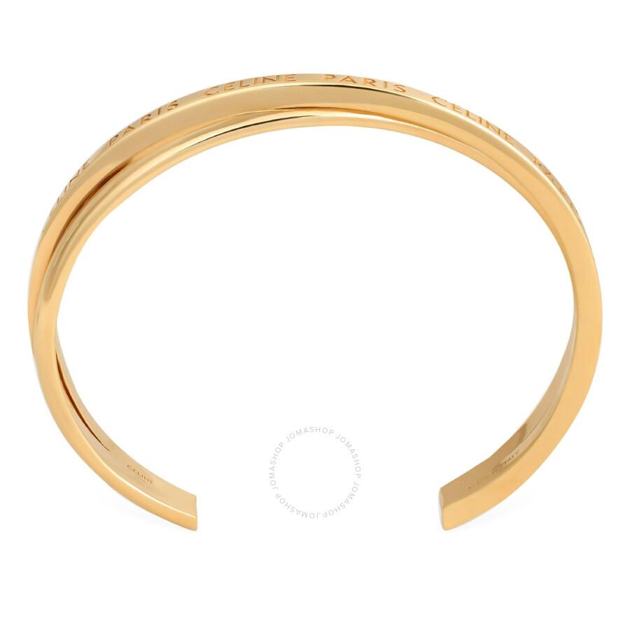 CELINE フィビーファイロ Double Strap Bracelet Celine - Chunky Cuban Link ID Gold Bracelet / Sz Medium