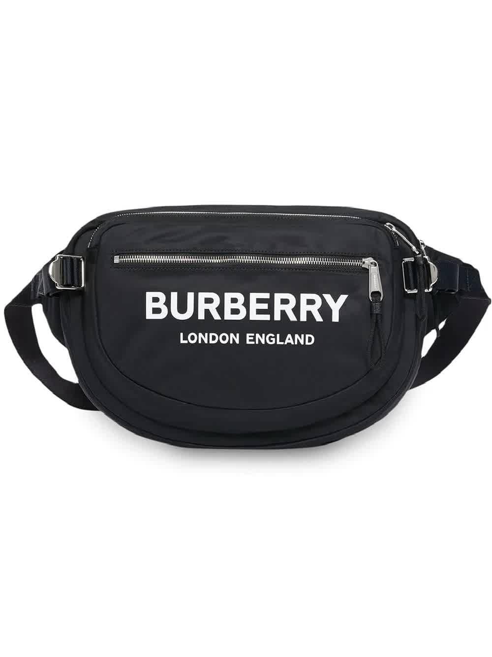Burberry Large Logo Print Econyl® Cannon Bum Bag in Black,White (Black) Men - Lyst