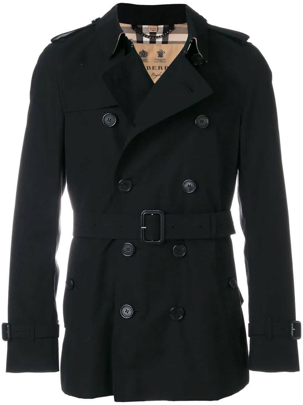 Burberry Cotton Kensington Short Trench Coat in Nero (Black) for Men ...