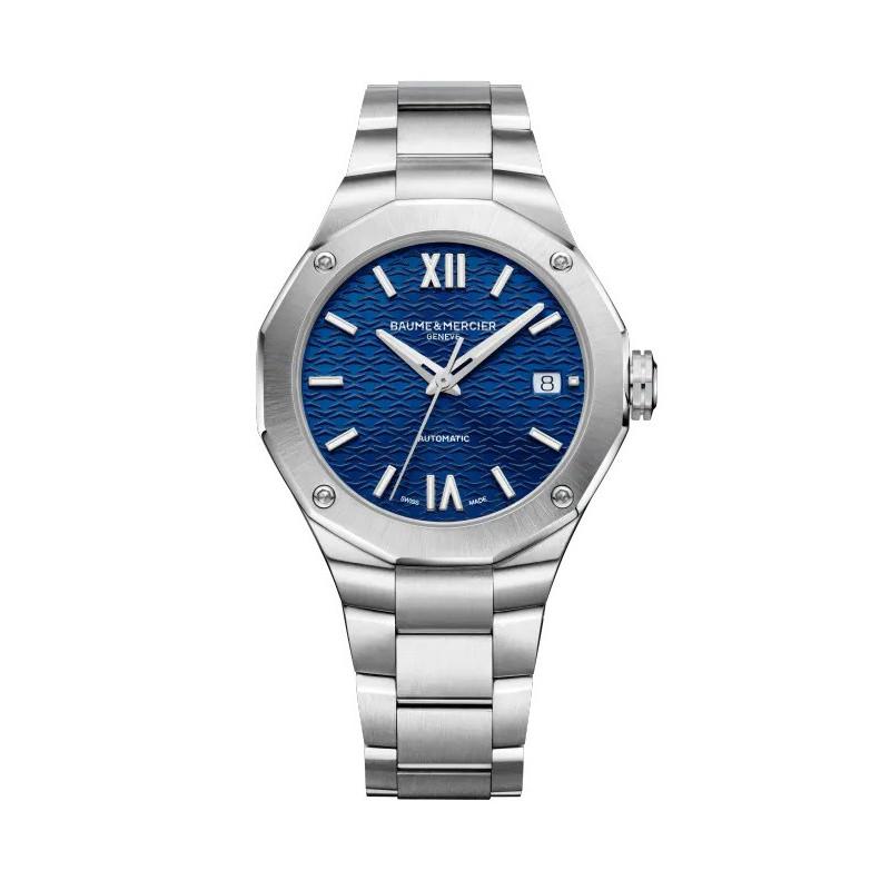 Baume & Mercier Metal Riviera Automatic Blue Dial Unisex Watch | Lyst