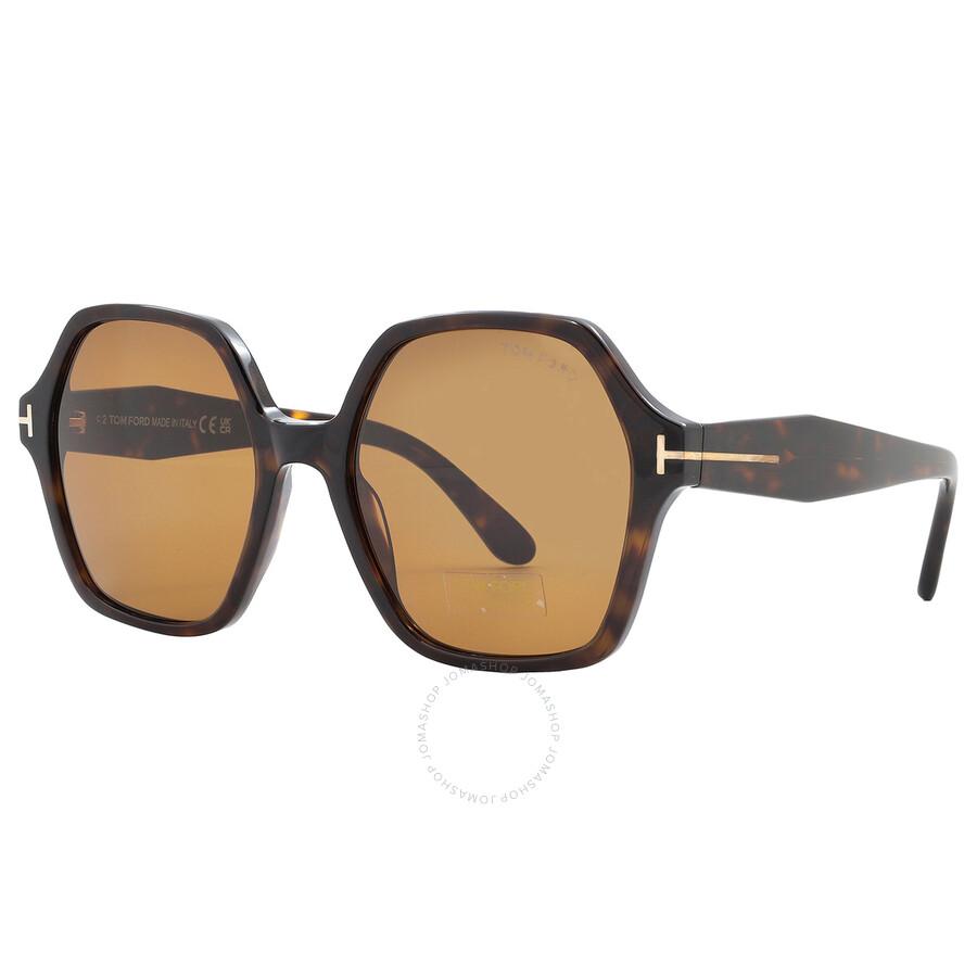 Tom Ford Romy Brown Hexagonal Sunglasses Ft1032 52e 56 | Lyst display picture 1