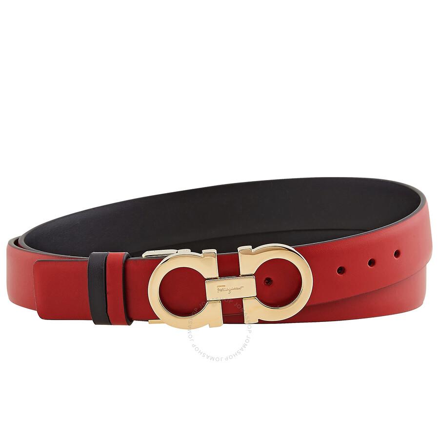 Black and red reversible ferragamo belt online