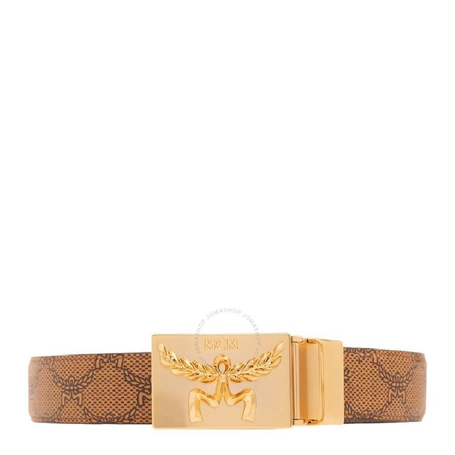 [MCM]★Diamond Buckle Reversible Monogram Belt Designer Leather Belts For Women | MCM® CA