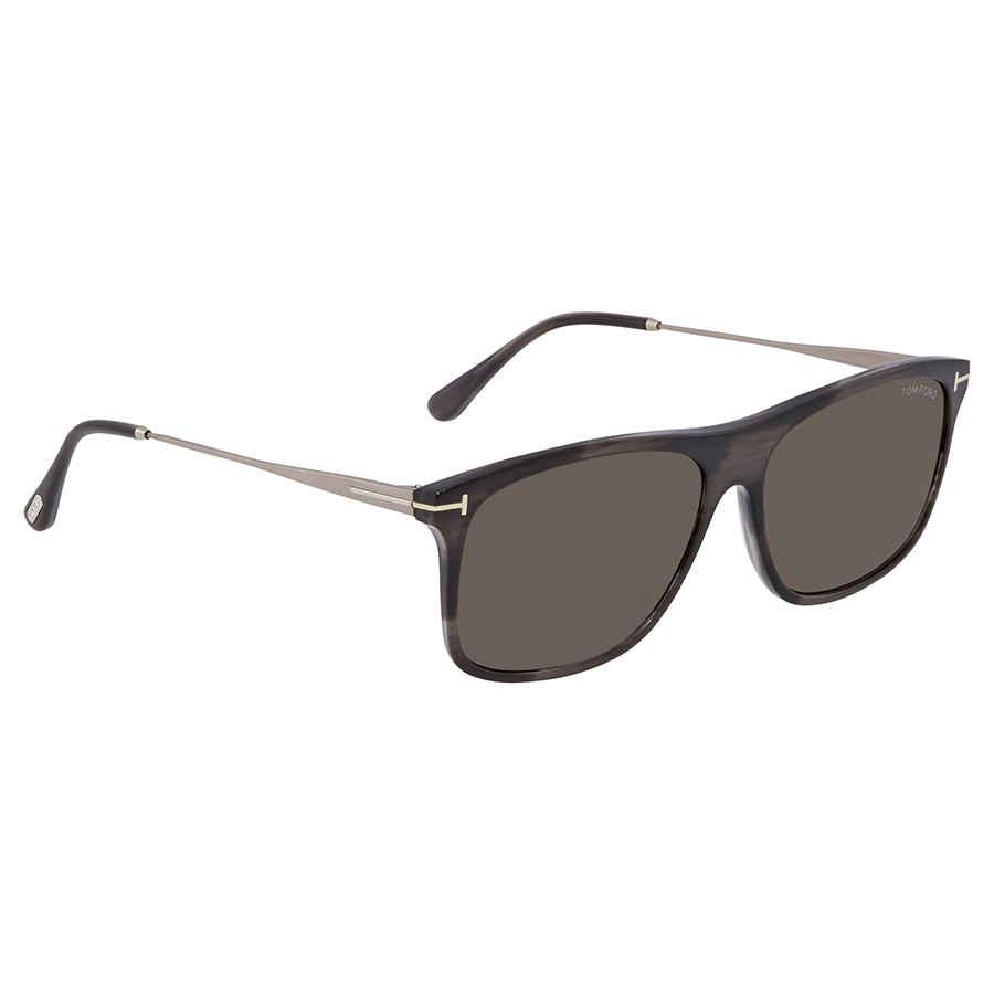 Tom Ford Max Grey Rectangular Mens Sunglasses -20a in Gray for Men - Lyst