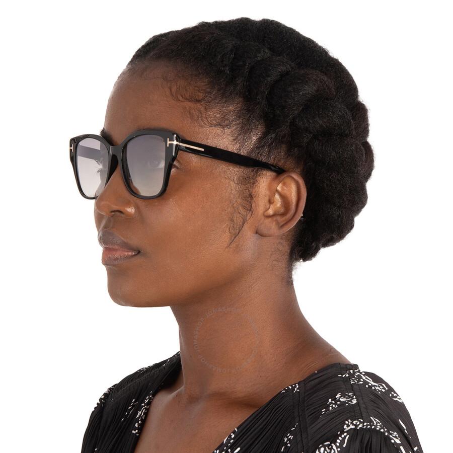 Tom Ford Elsa Smoke Mirrored Butterfly Sunglasses Ft1108 01c 55 in