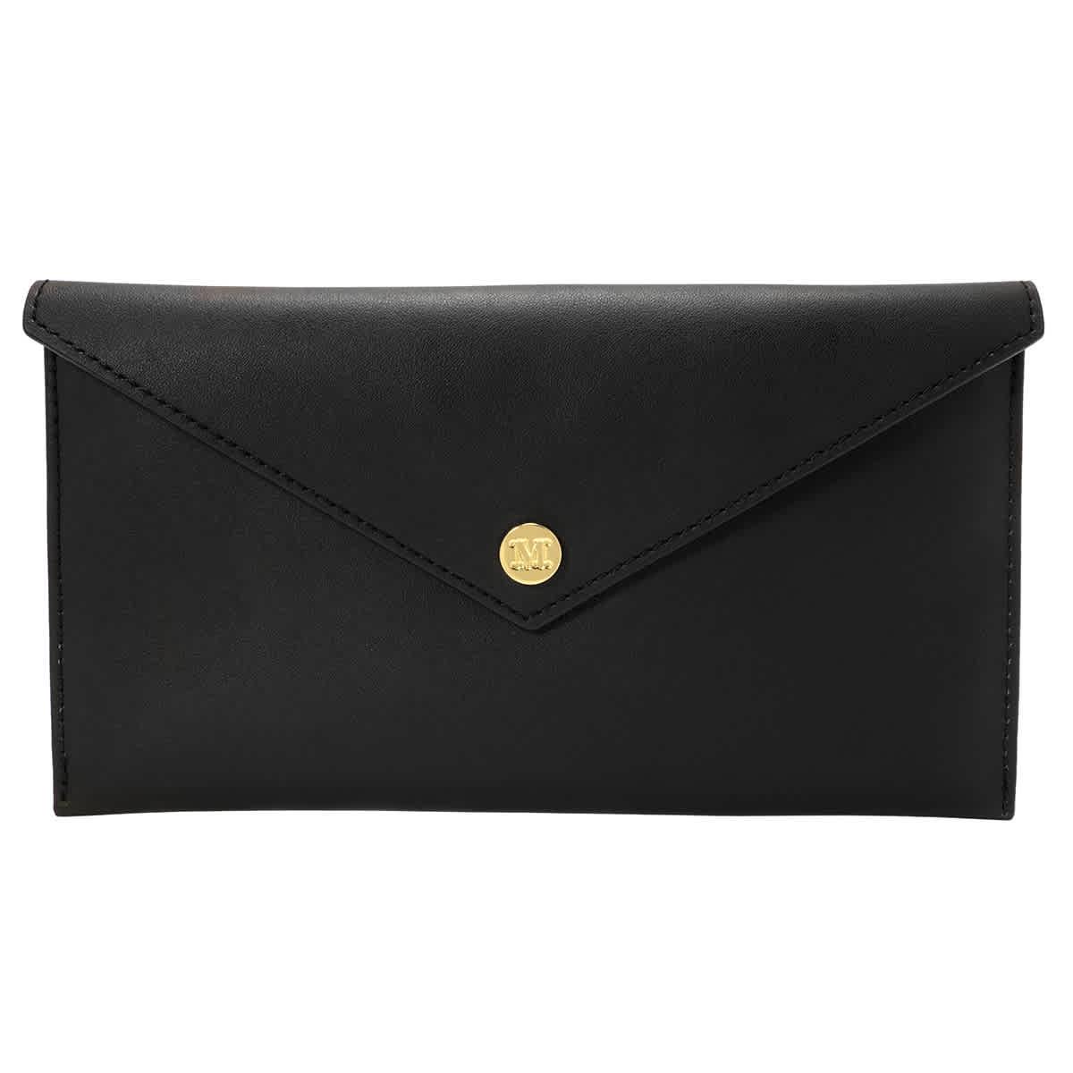 Max Mara Armony Envelope Clutch Bag in Black | Lyst