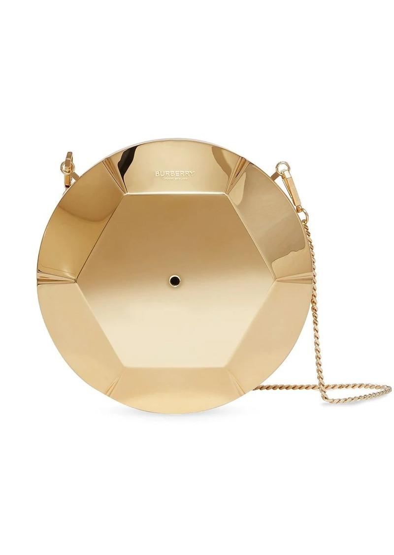 Burberry Micro Paillette Shaped Clutch in Natural