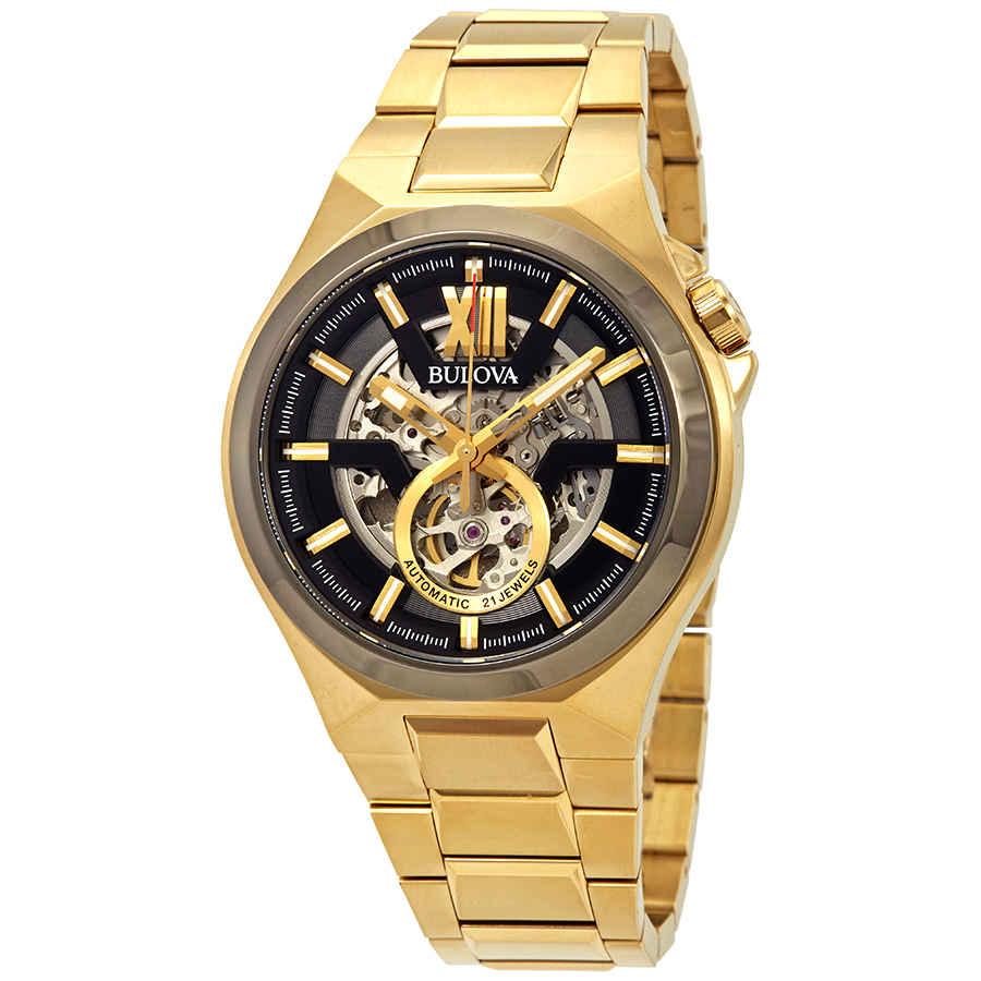 Bulova Classic Automatic Black Dial Mens Watch in Black,Gold Tone,Yellow (Metallic) for Men Lyst