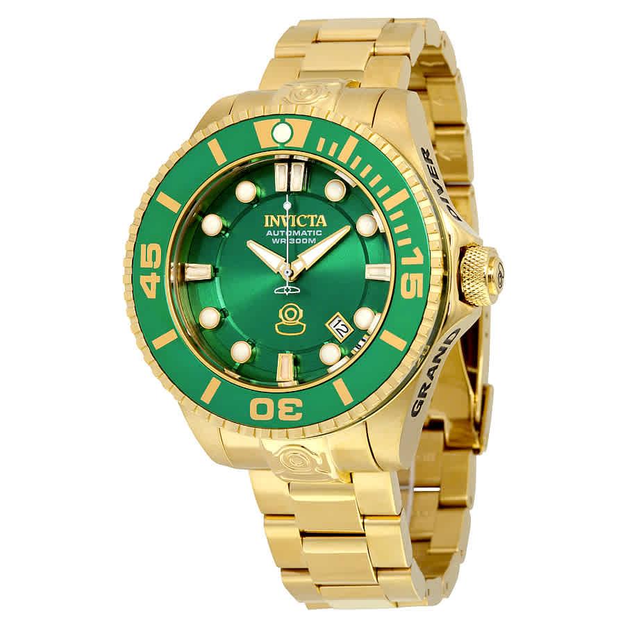Invicta Pro Automatic Green Dial Gold-plated Watch in for Men Australia