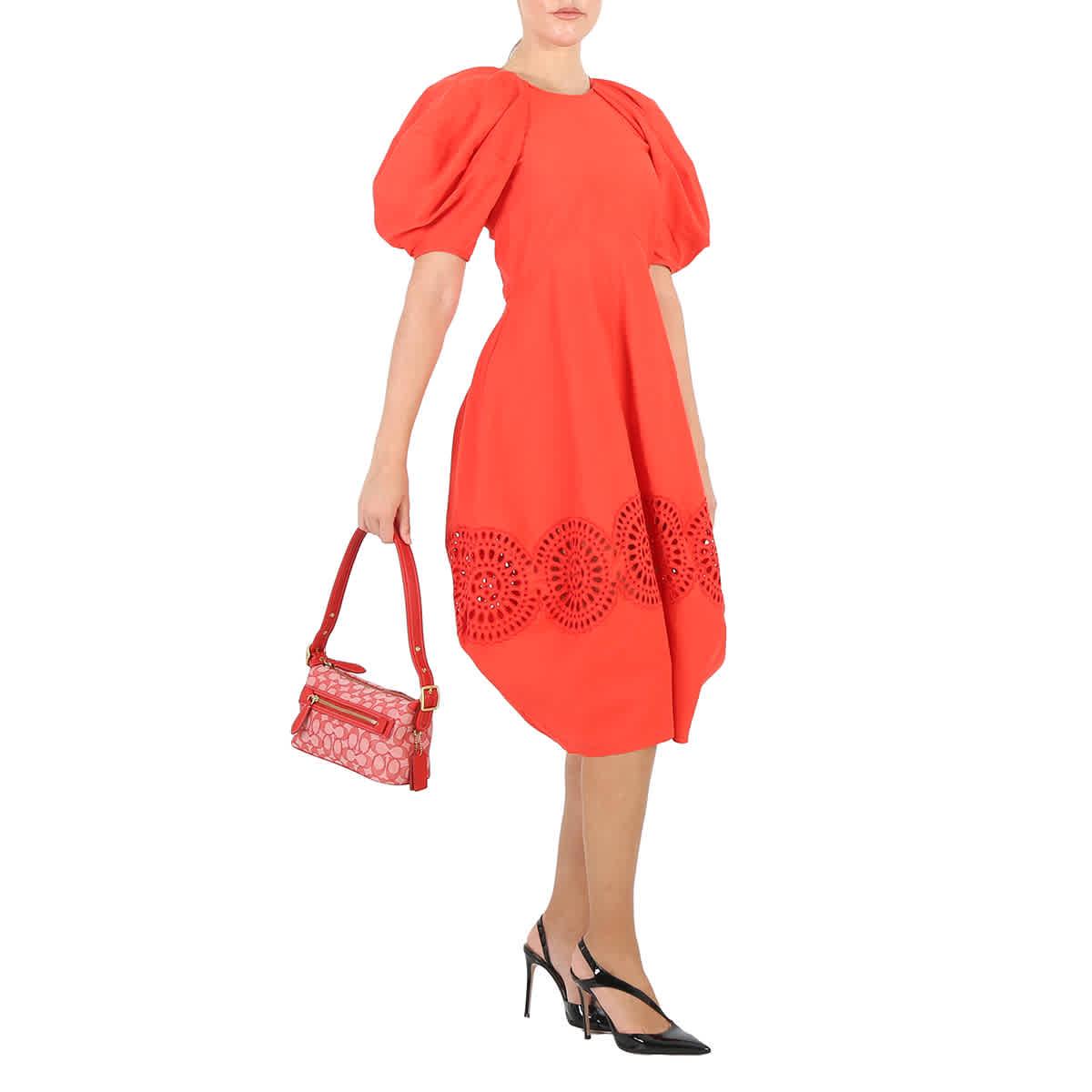 COACH Signature Jacquard Demi Shoulder Bag in Red | Lyst 