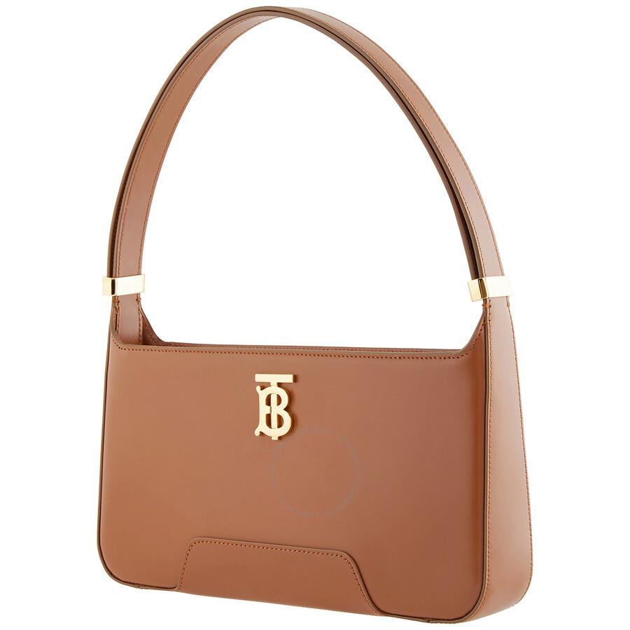 Burberry Leather Tb Shoulder Bag in Brown Lyst