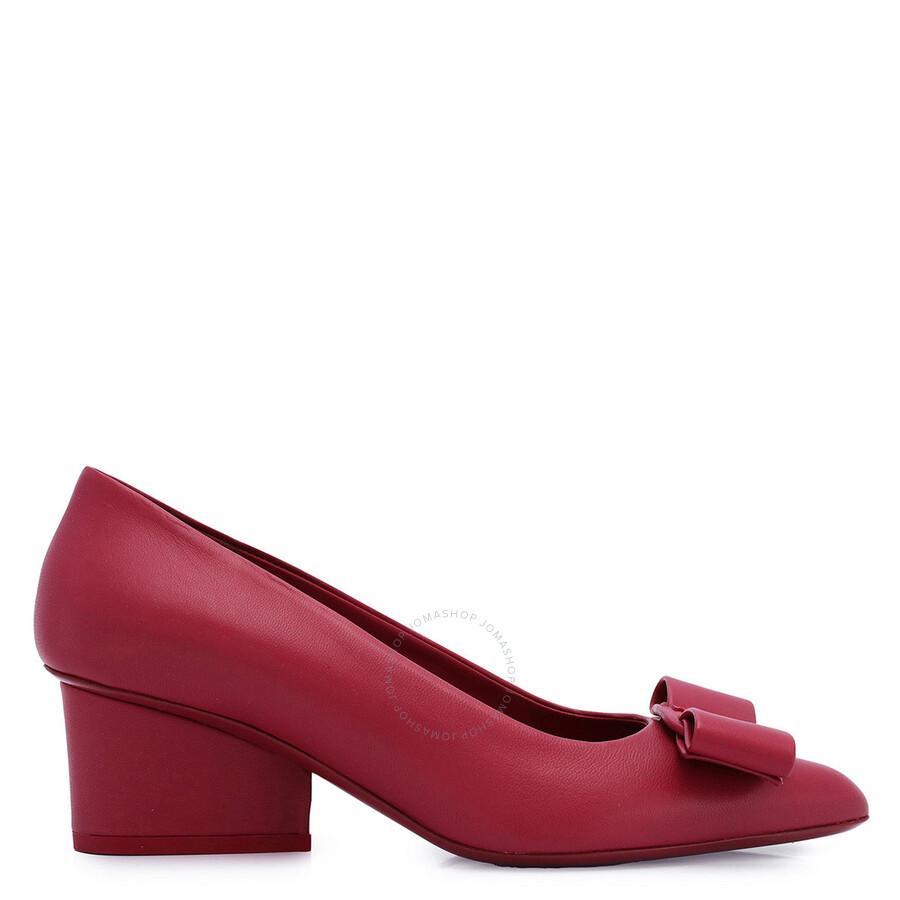 パンプス SALVATORE FERRAGAMO SKIN PINK LEATHER MARA 40 PUMPS Salvatore Ferragamo Patent Pink Lucca Gold Flower Heel Pumps
