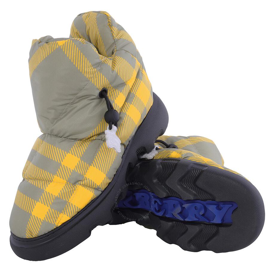 Burberry Check Pillow Boots in Yellow | Lyst Burberry Check Pillow Boots in Yellow | Lyst